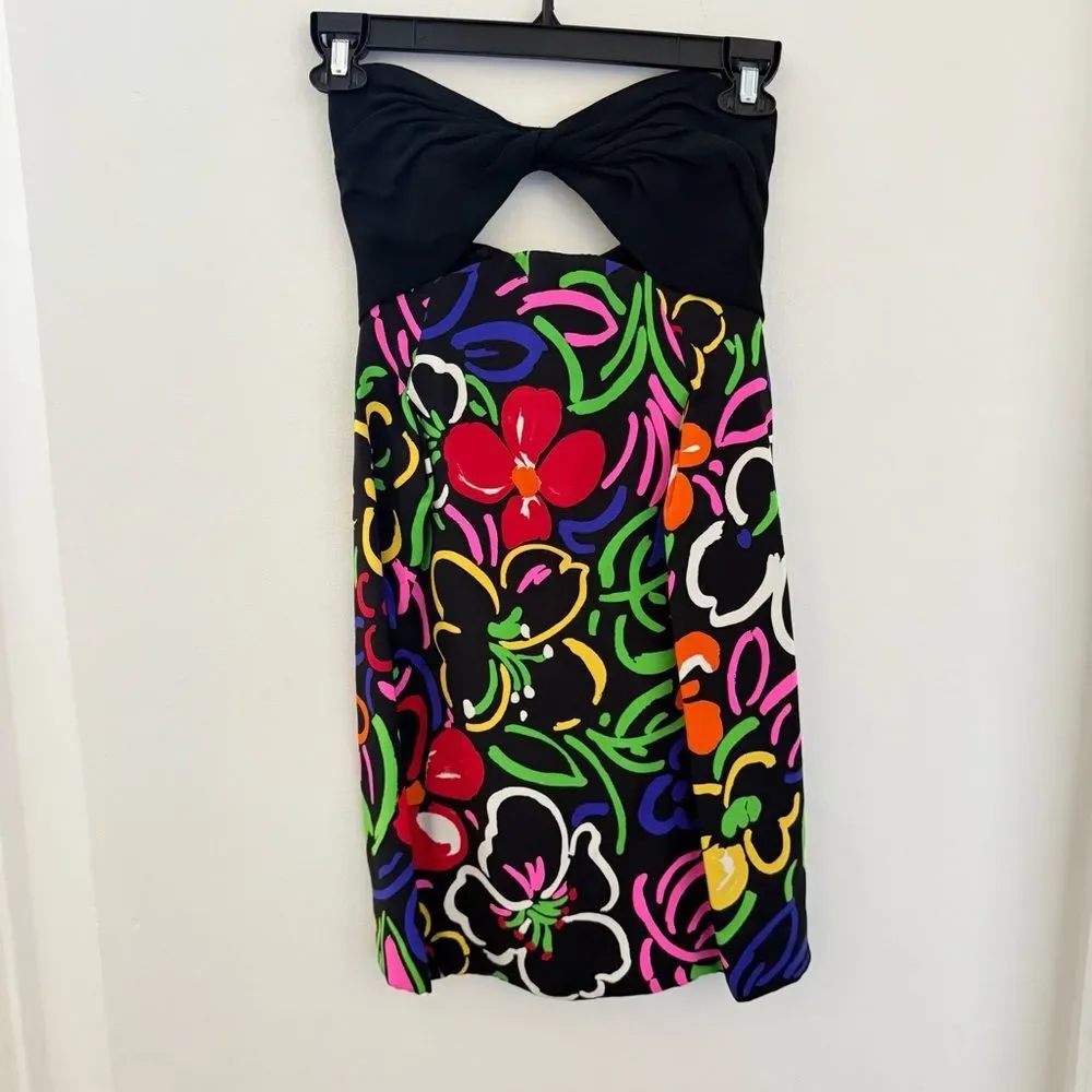Vintage Geoffrey Beene Matching Set Outfit Strapless Dress + Blazer Jacket 6